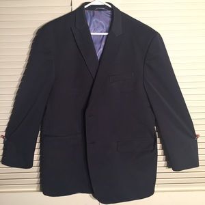 SEAN JOHN Dark Blue Pin-Stripes Suit Coat Men 44R